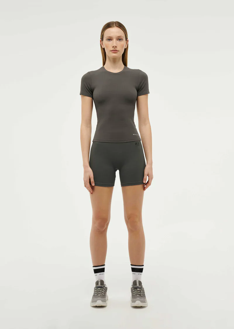P.E NATION - FOUNDATION SHORT SLEEVE TEE (GUNMETAL) - Image 3