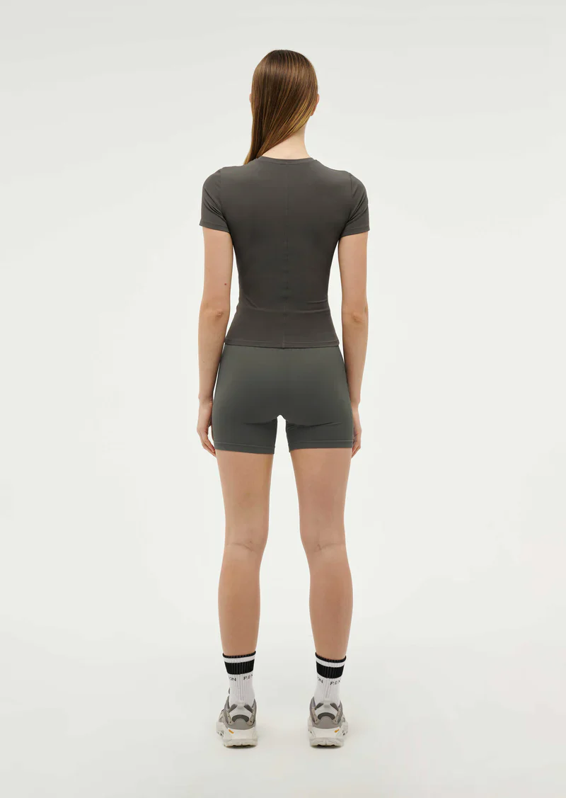 P.E NATION - FOUNDATION SHORT SLEEVE TEE (GUNMETAL) - Image 5