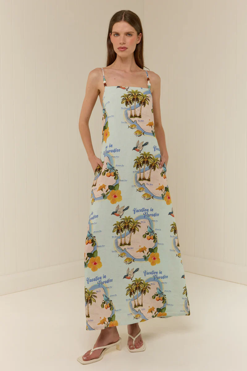 PALM NOOSA - HEIDI DRESS (PALM PARADISE) - Image 3