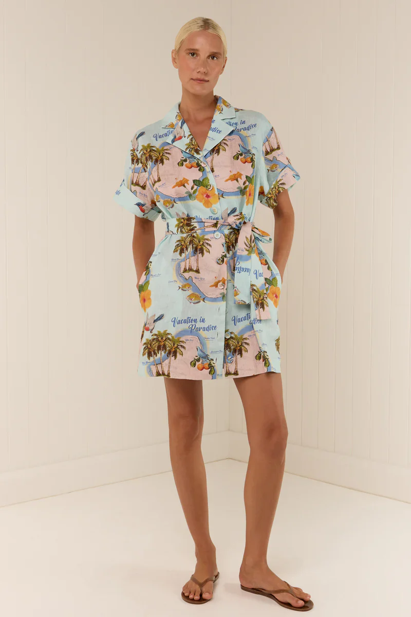 PALM NOOSA - REY DRESS (PALM PARADISE) - Image 3