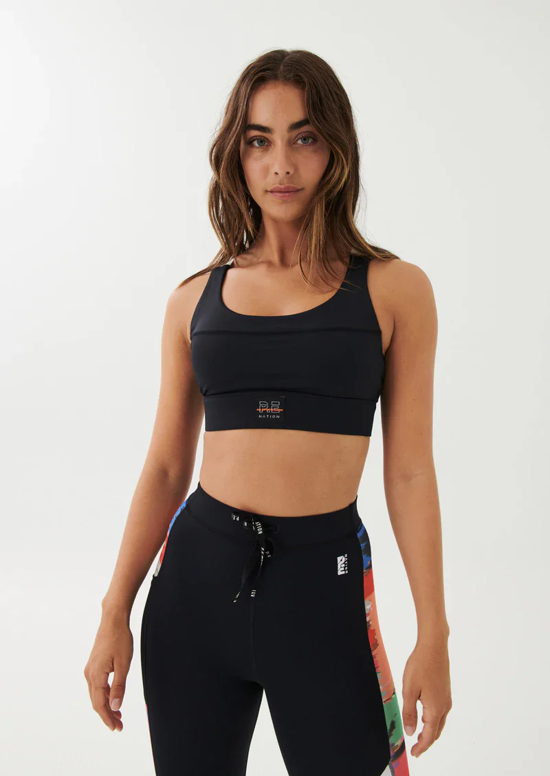 PE NATION - Break Out Sports Bra (Black) - Image 2