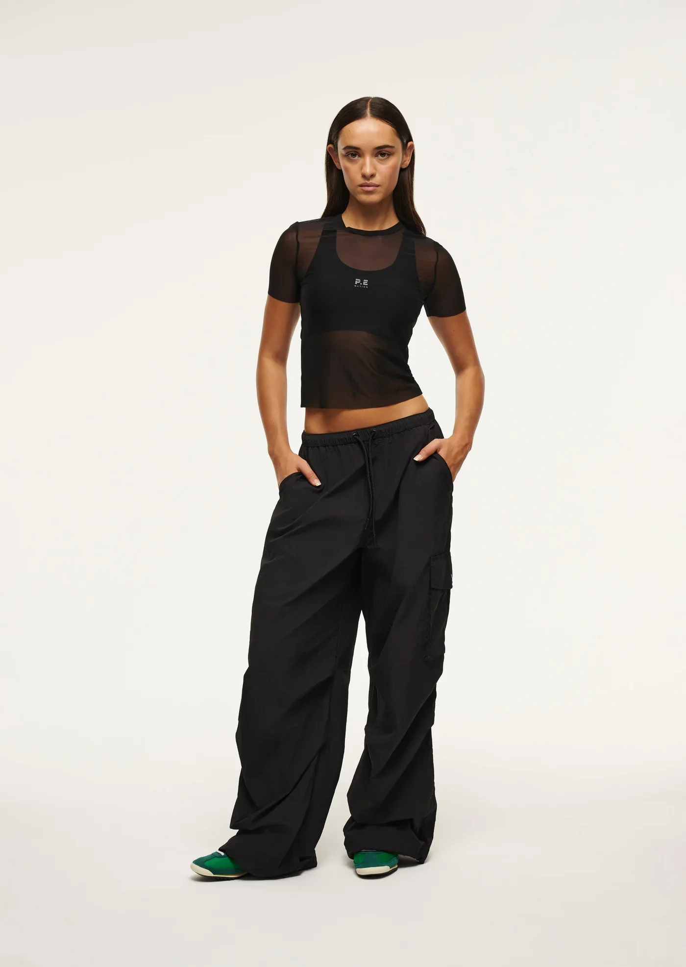 PE NATION - DISCOVERY MESH TEE (BLACK) - Image 5