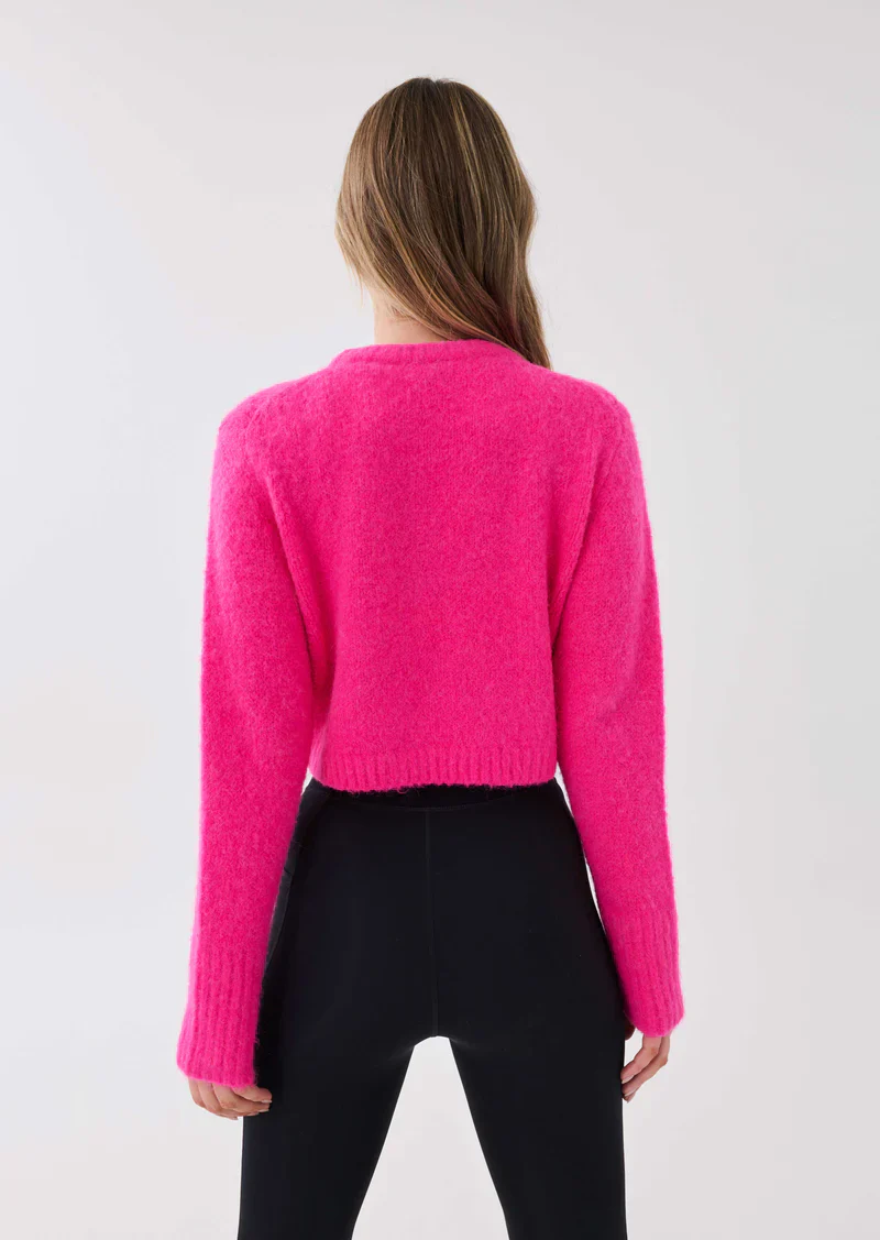 PE NATION - DONDI KNIT SWEAT (PINK GLO) - Image 3