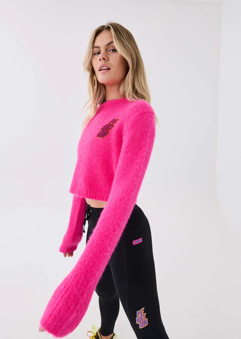 PE NATION - DONDI KNIT SWEAT (PINK GLO) - Image 5