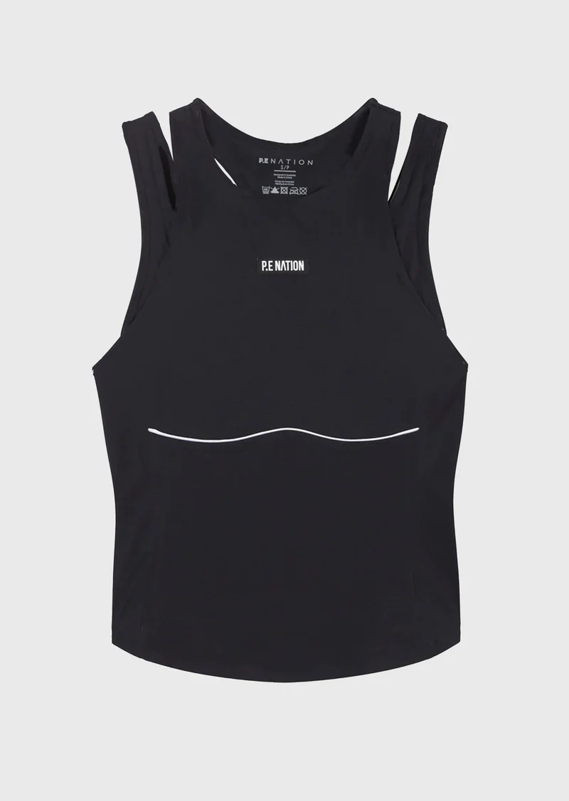 PE NATION -  DOWNTEMPO TANK (BLACK)