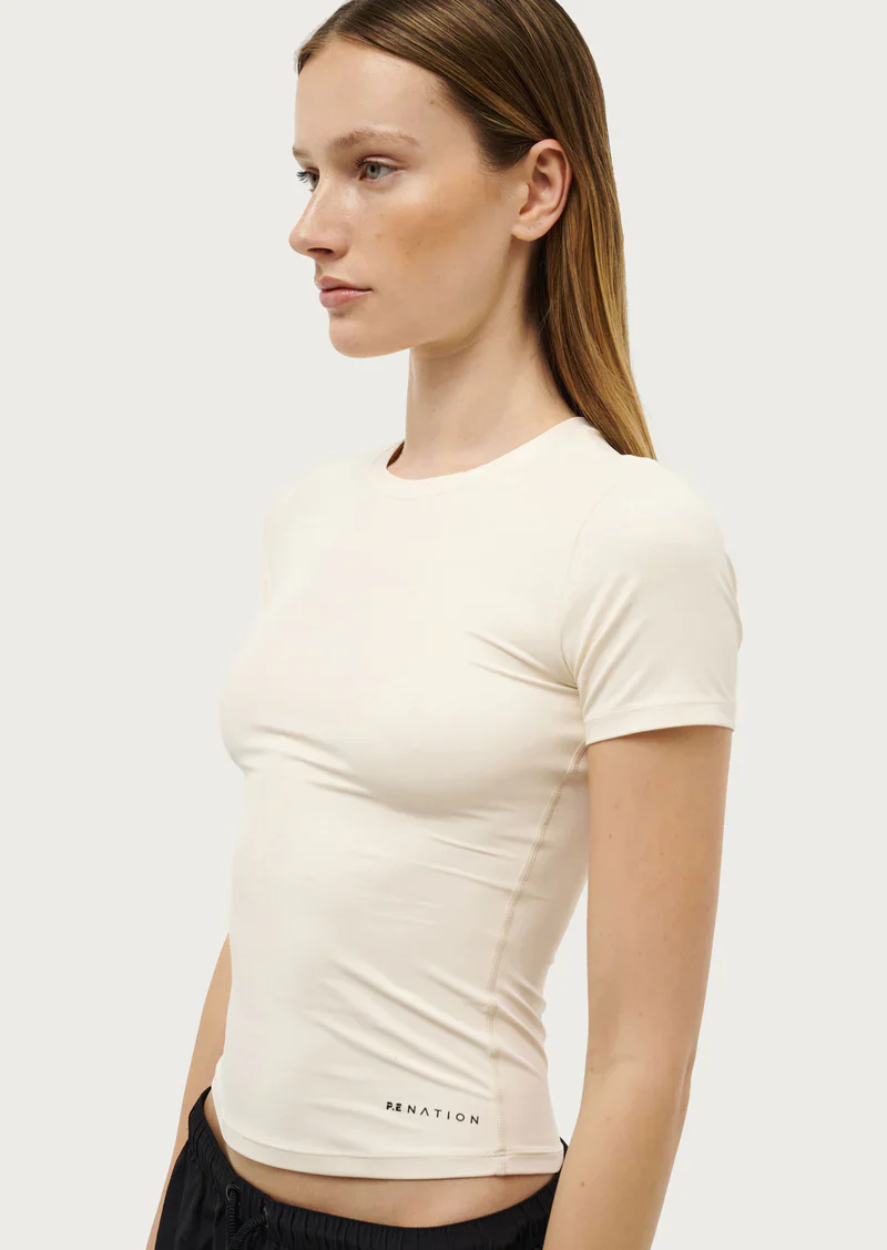 PE NATION - FOUNDATION SHORT SLEEVE TEE (WHISPER WHITE) - Image 5