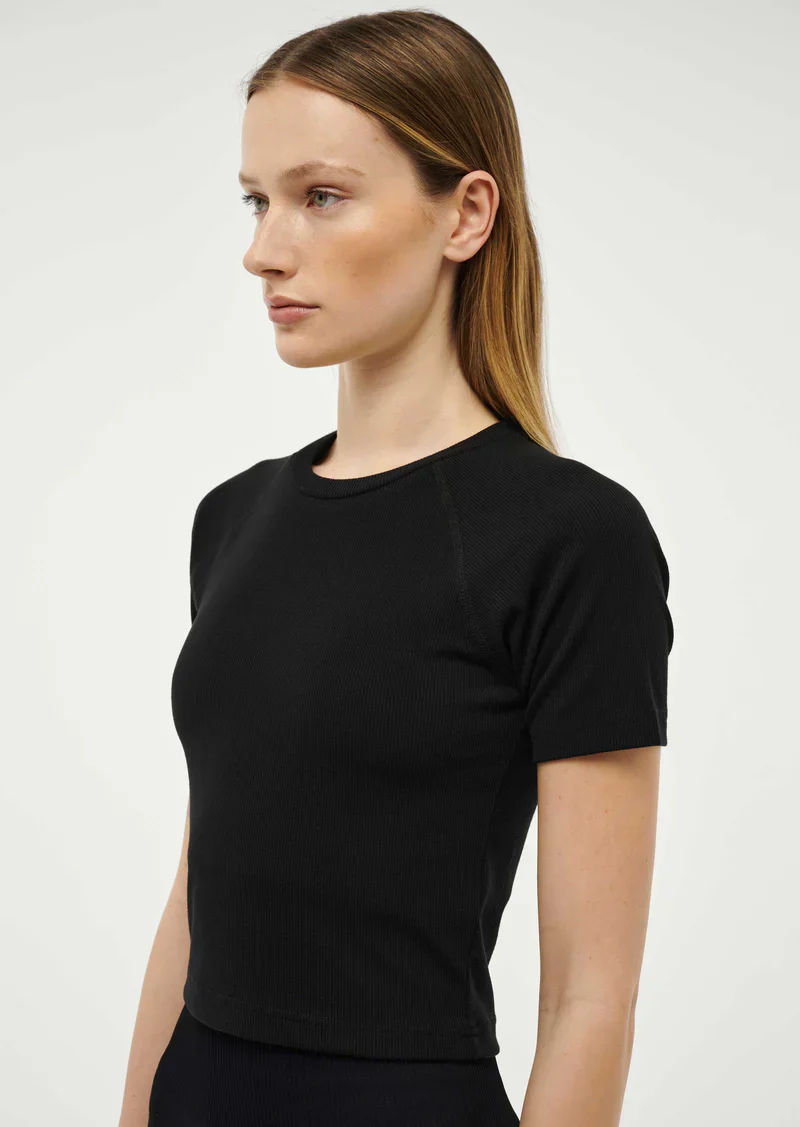 PE NATION - FREEPLAY SHORT SLEEVE RIB TEE (BLACK)