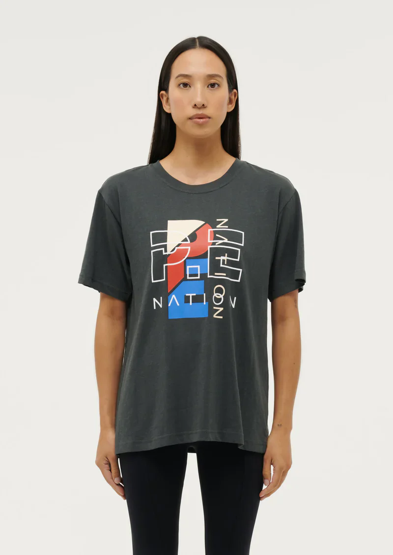 PE NATION - HERITAGE TEE (DARK SHADOW) - Image 2