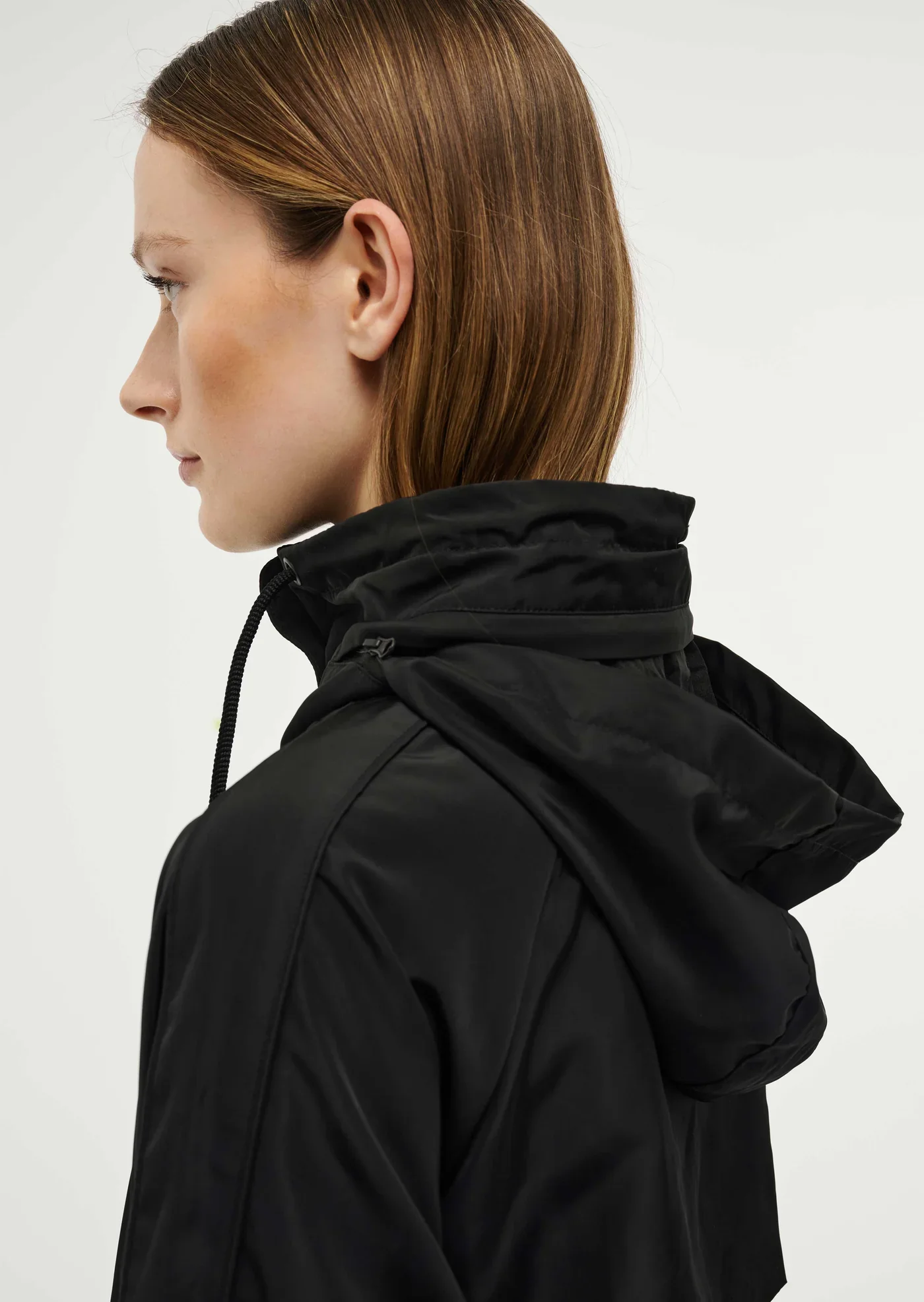 PE NATION - MID LENGTH MAN DOWN JACKET (BLACK) - Image 2