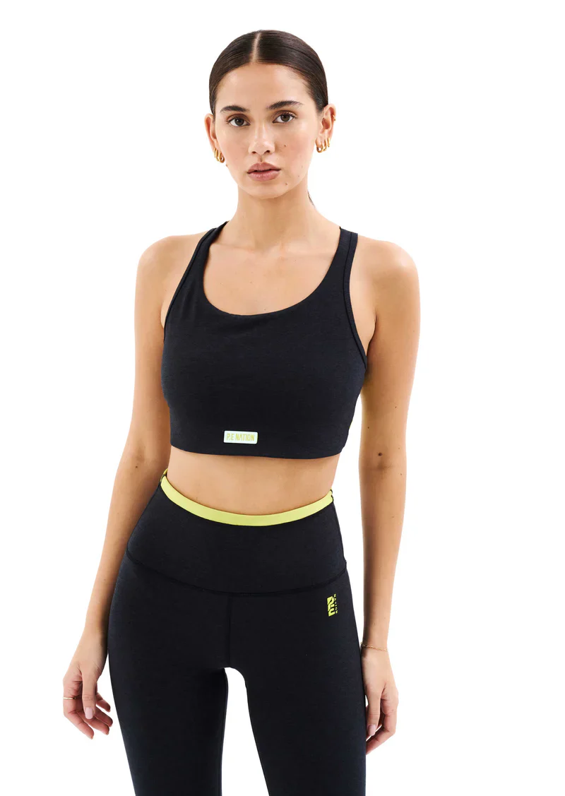 PE Nation - Orbital Sports Bra (Charcoal Marl)
