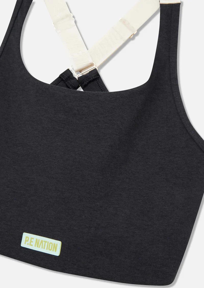 PE Nation - Orbital Sports Bra (Charcoal Marl) - Image 5