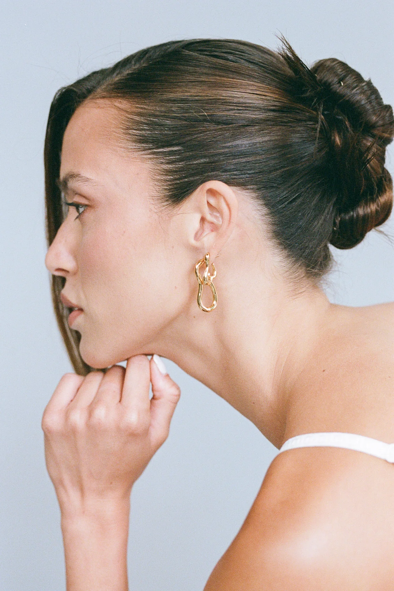 PORTER JEWELLERY - BABY BONES HOOPS (GOLD) - Image 3