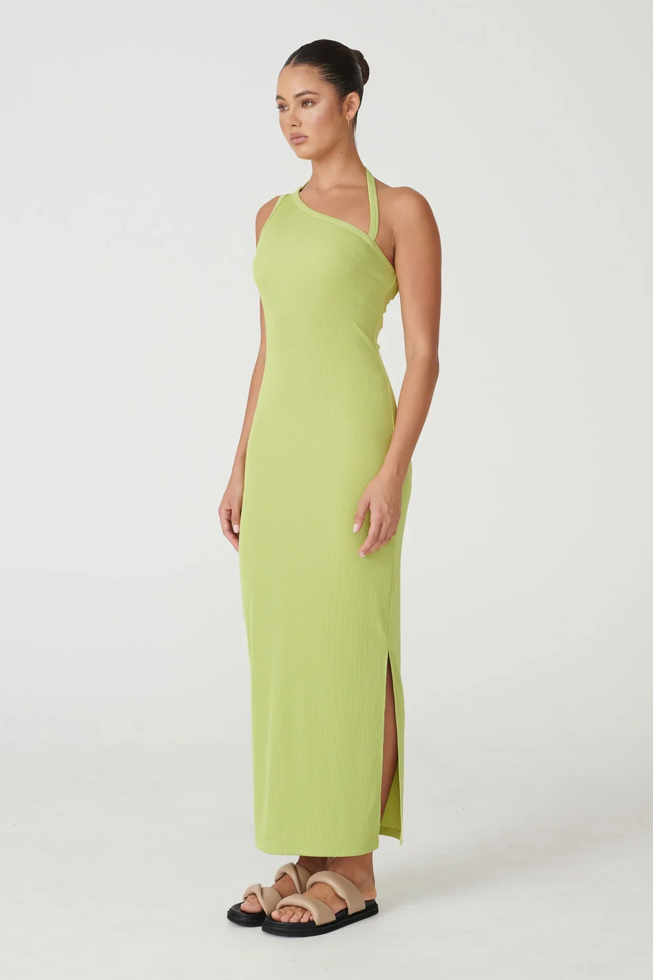RAEF THE LABEL - ALDEN MIDI DRESS (GREEN FIG) - Image 3
