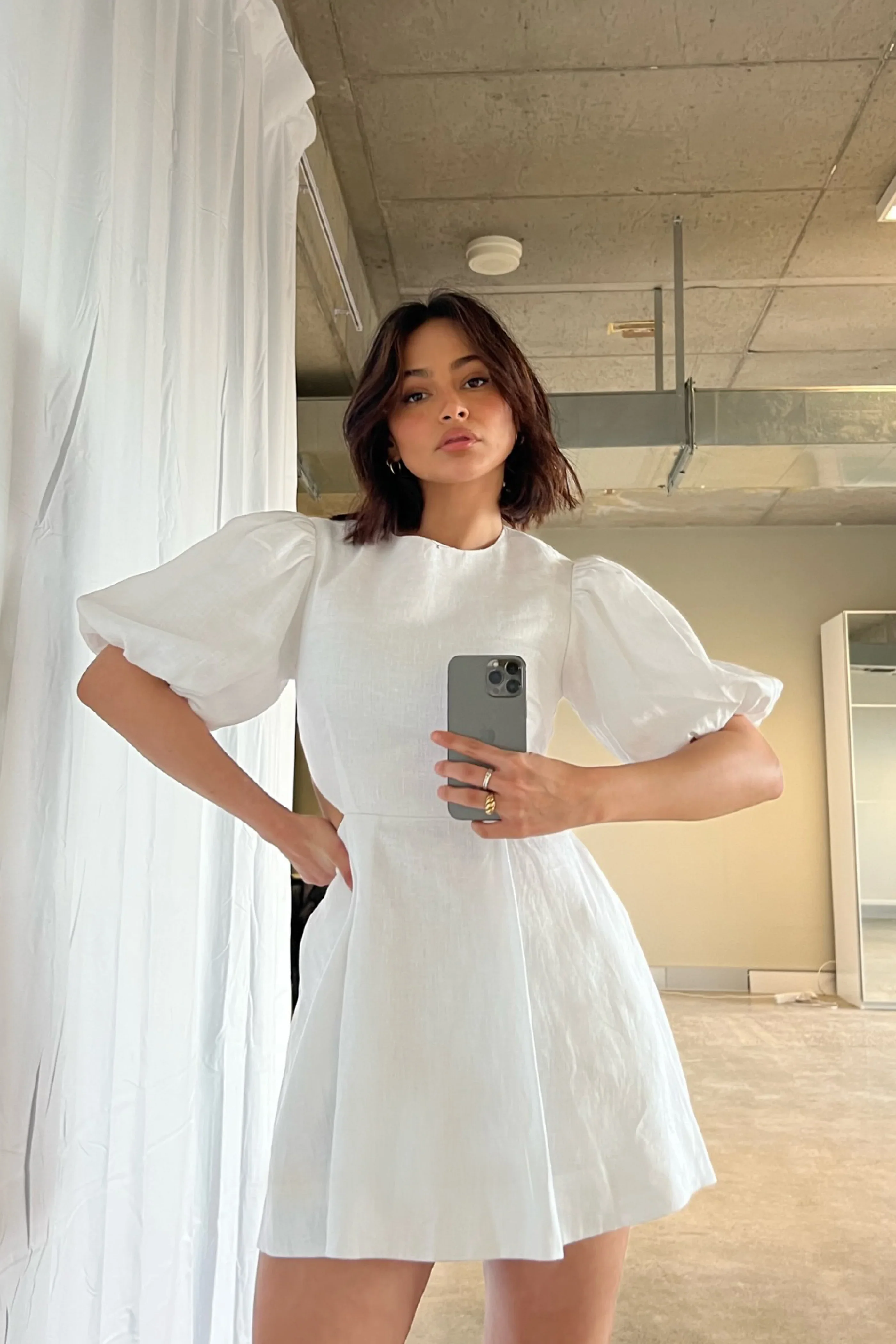 Raef The Label - Aura Mini Dress Ivory - Image 4