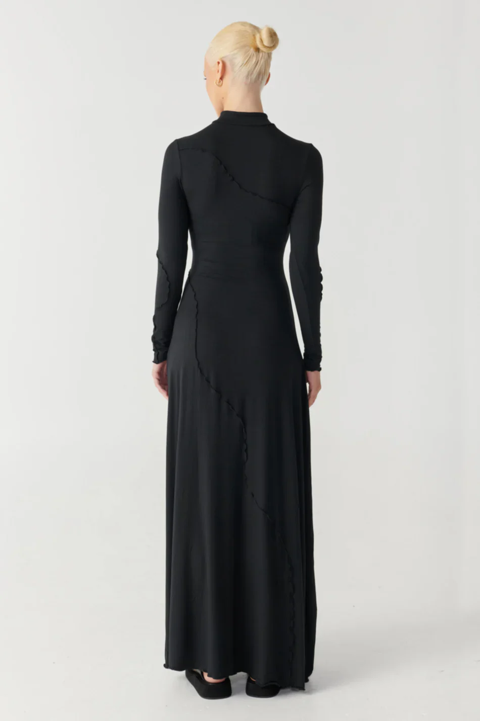 RAEF THE LABEL - CLEO PANELLED MAXI DRESS (BLACK) - Image 2