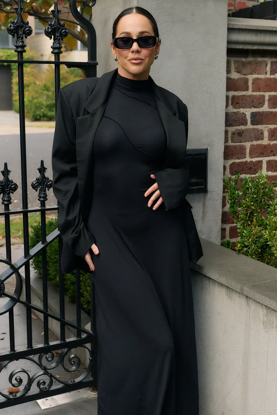 RAEF THE LABEL - CLEO PANELLED MAXI DRESS (BLACK) - Image 5