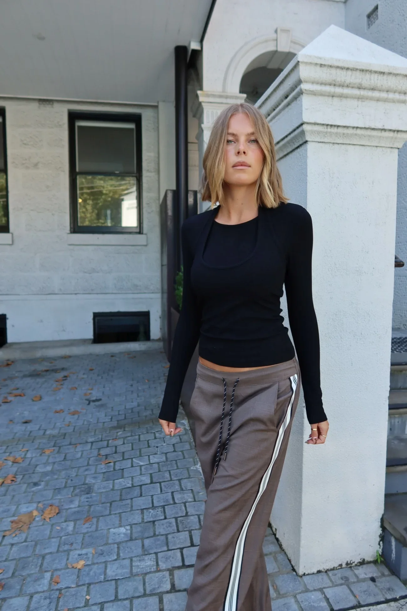 RAEF THE LABEL - JOSIE WIDE LEG TROUSER (YARN DYED CHECK)