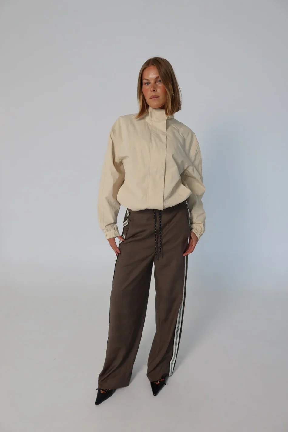 RAEF THE LABEL - JOSIE WIDE LEG TROUSER (YARN DYED CHECK) - Image 10