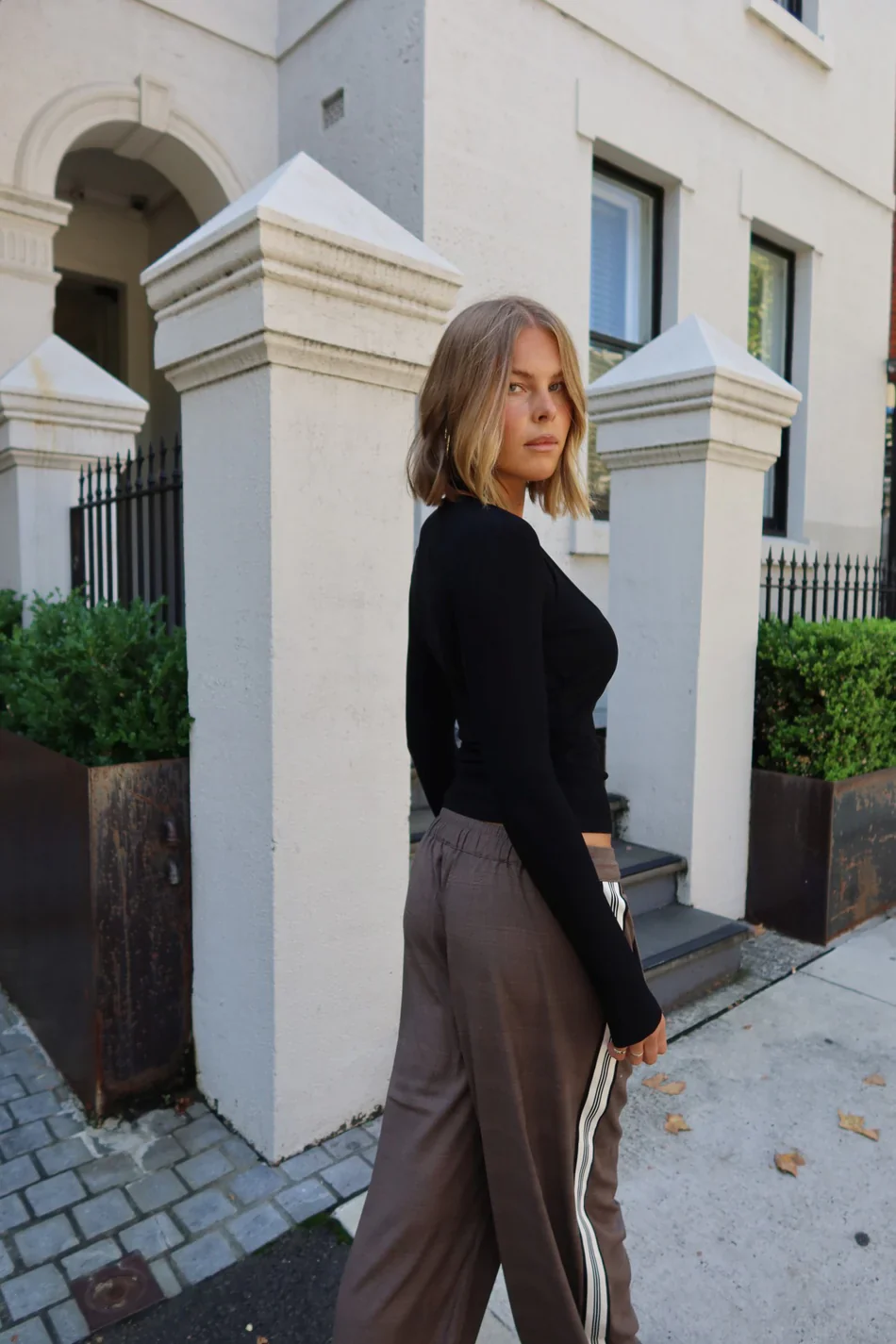 RAEF THE LABEL - JOSIE WIDE LEG TROUSER (YARN DYED CHECK) - Image 4