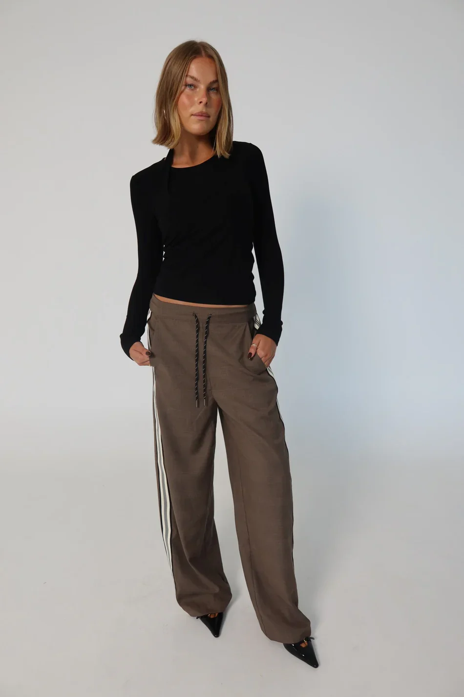 RAEF THE LABEL - JOSIE WIDE LEG TROUSER (YARN DYED CHECK) - Image 5