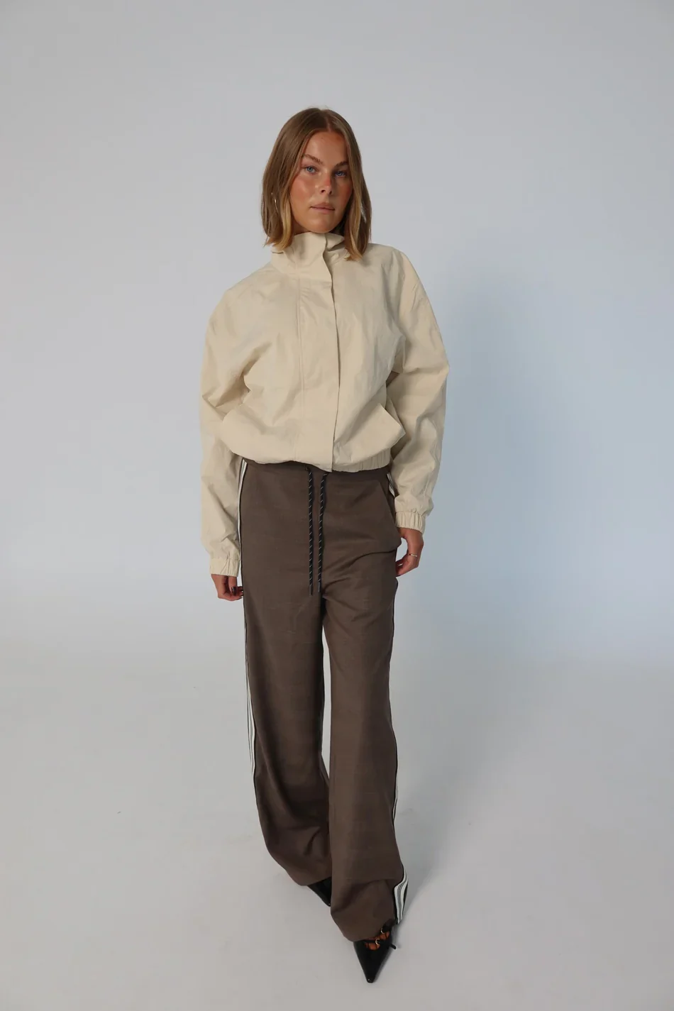 RAEF THE LABEL - JOSIE WIDE LEG TROUSER (YARN DYED CHECK) - Image 9