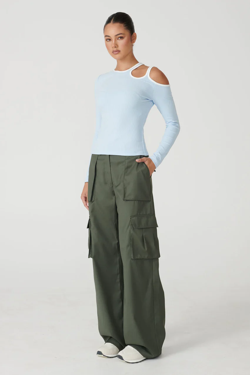 REAF THE LABEL - KIRA CARGO PANT (DARK KHAKI)
