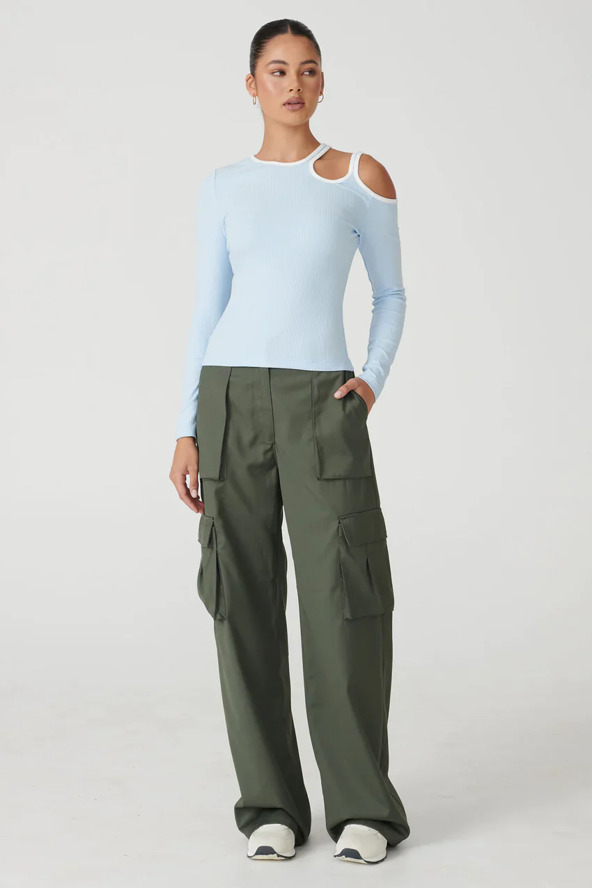 REAF THE LABEL - KIRA CARGO PANT (DARK KHAKI) - Image 4