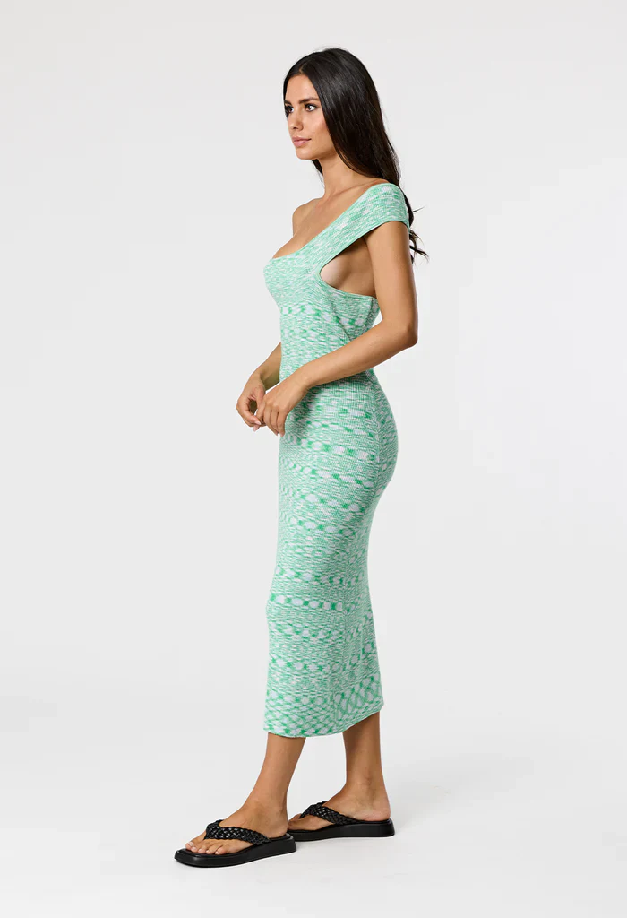 REMAIN - KEYA DRESS (LIME STATIC) - Image 2
