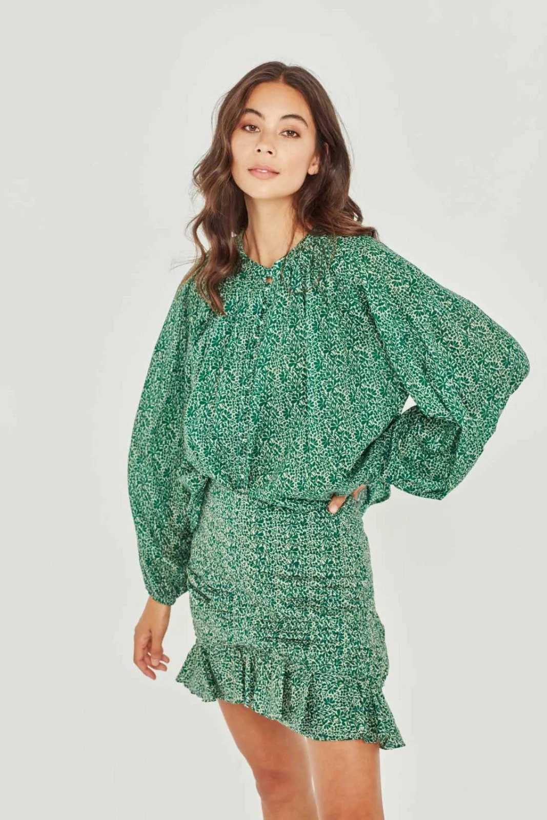 REMAIN - Sienna Shirt (Hunter Green Paisley) - Image 3