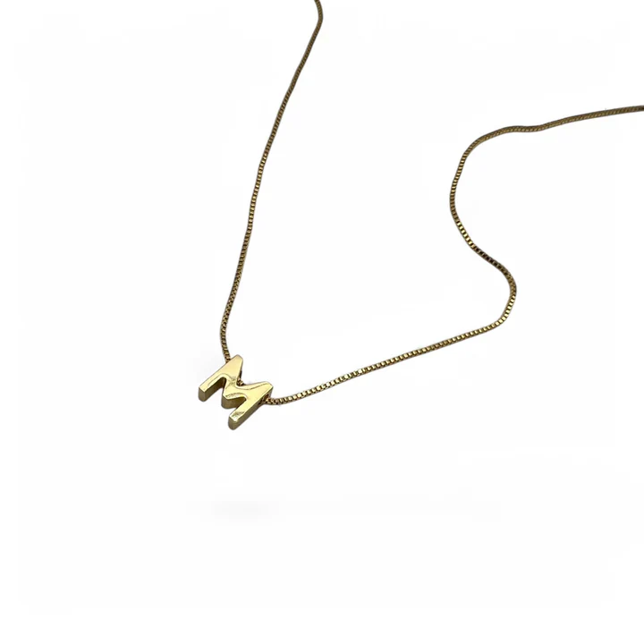RICHÉ PARIS FEMME - GOLD ALPHABET INITIAL NECKLACE - Image 3