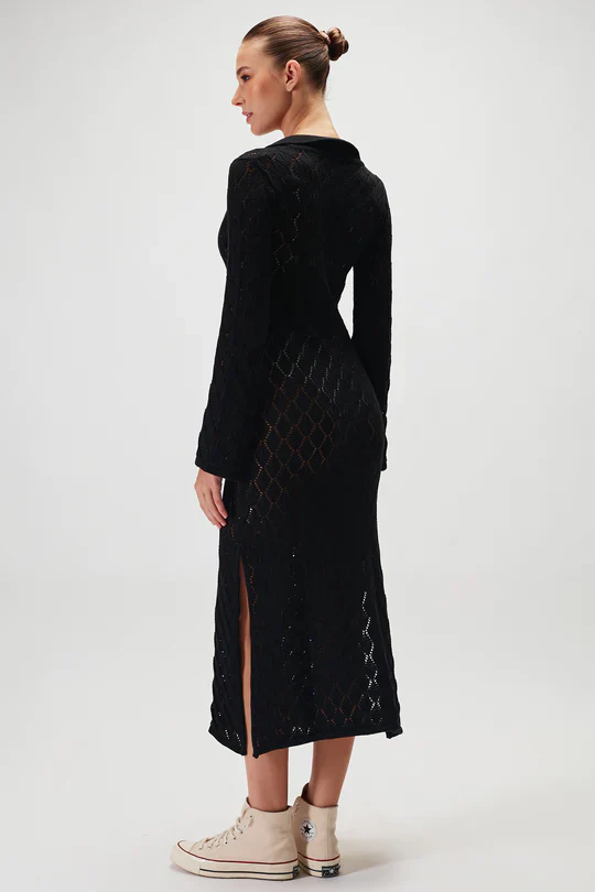 RUE STIIC - Alicia Maxi Knit Dress (Black) - Image 3
