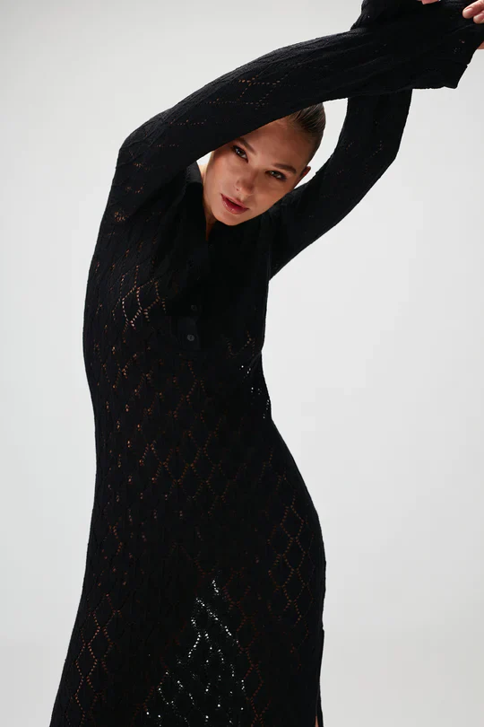 RUE STIIC - Alicia Maxi Knit Dress (Black) - Image 4