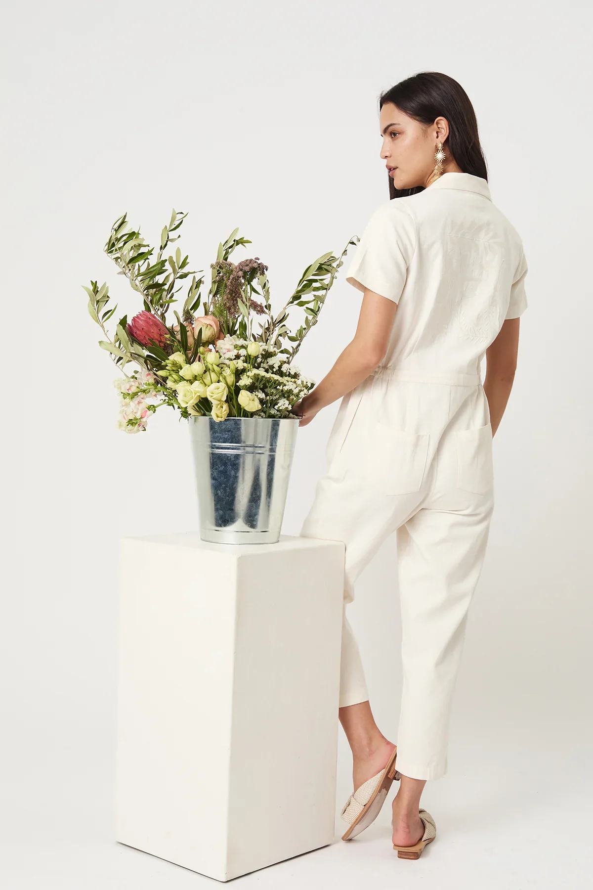 RUE STIIC - DAISY EMBRO JUMPSUIT GAURA (WHITE) - Image 2