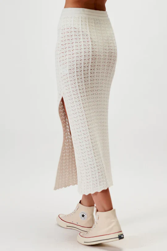 RUE STIIC - Eliza Knit Skirt (White) - Image 2