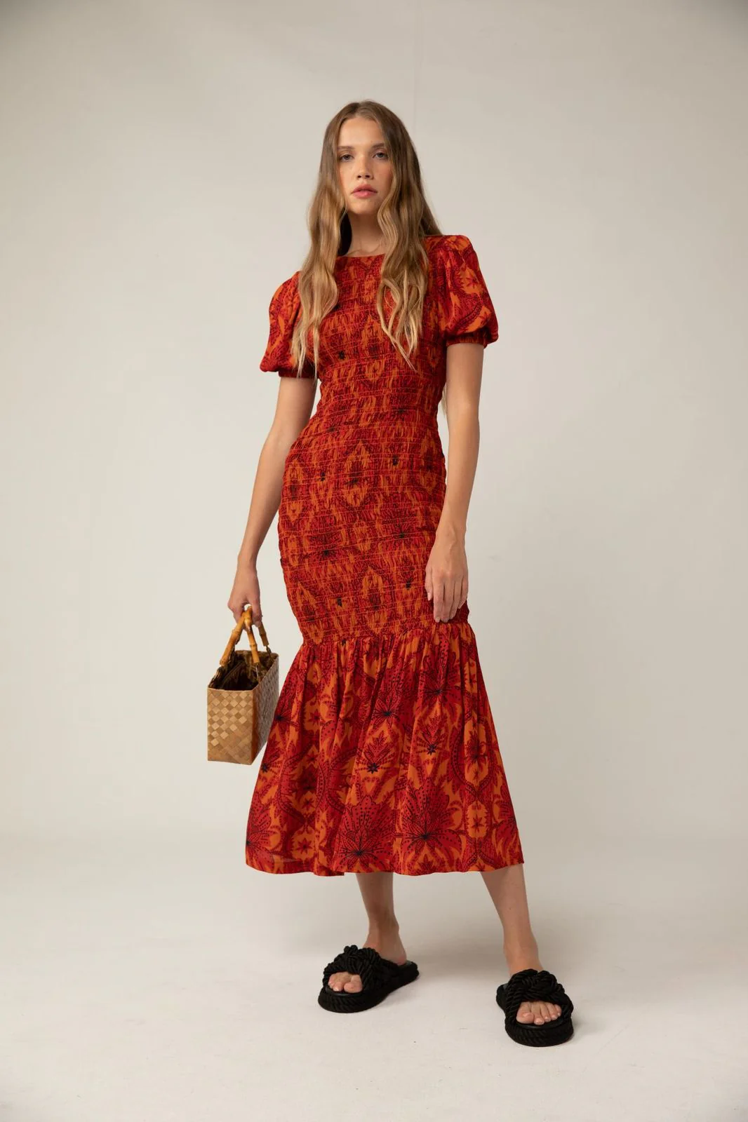RUE STIIC - ISABELLA MAXI DRESS (DAMASK FLORAL)