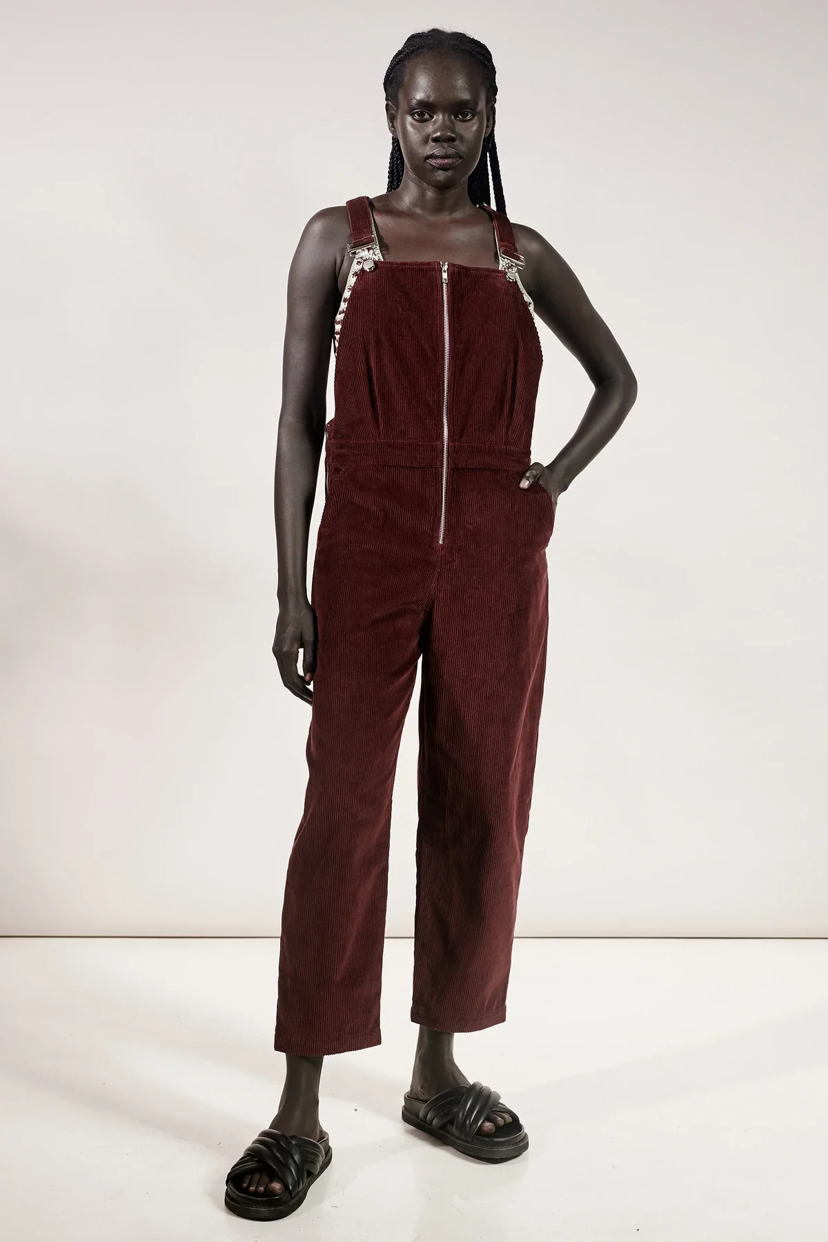 RUE STIIC - Jayda Overall (Maroon Red) - Image 3