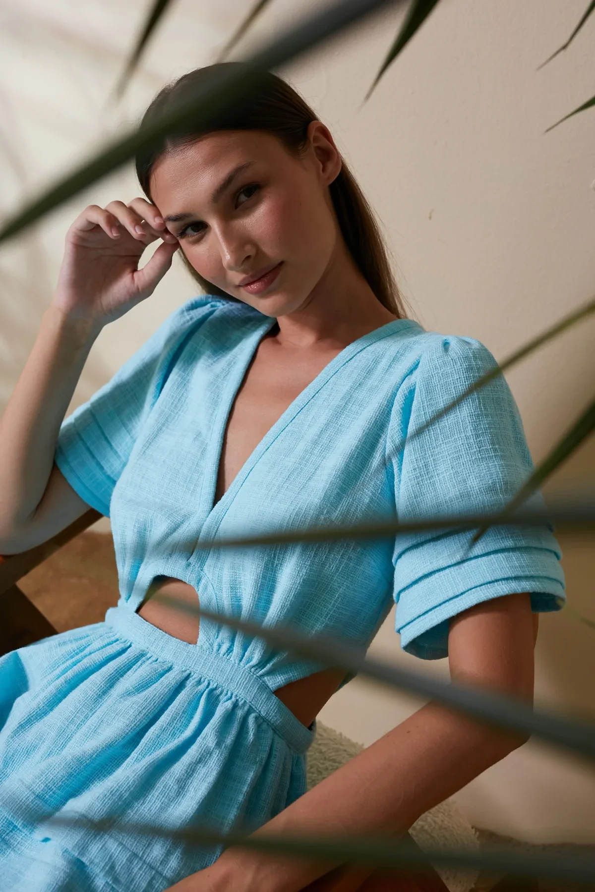 RUE STIIC - Julie Mini Dress (Aqua) - Image 5