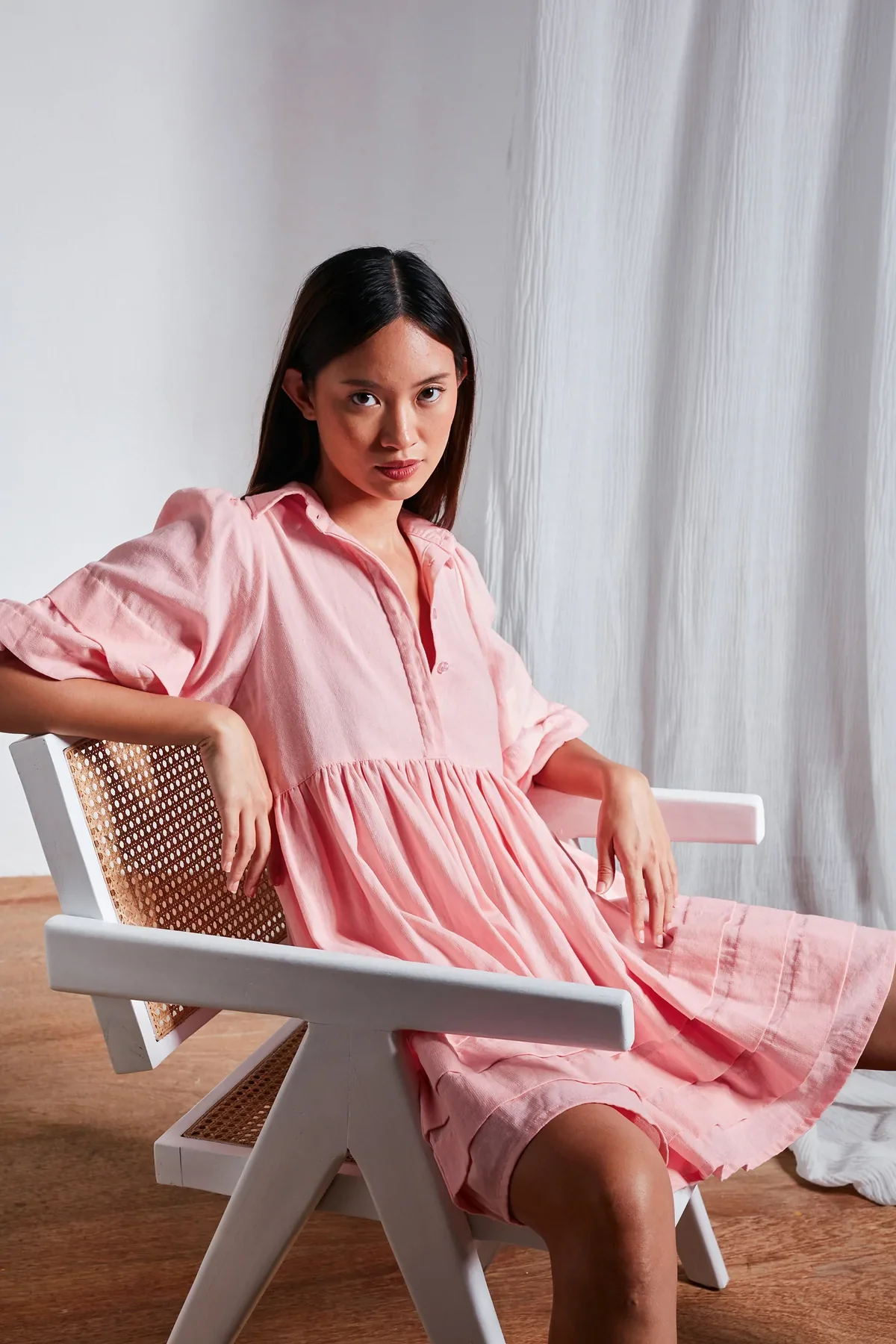 RUE STIIC - Lila Mini Dress (Blush Rose) - Image 4