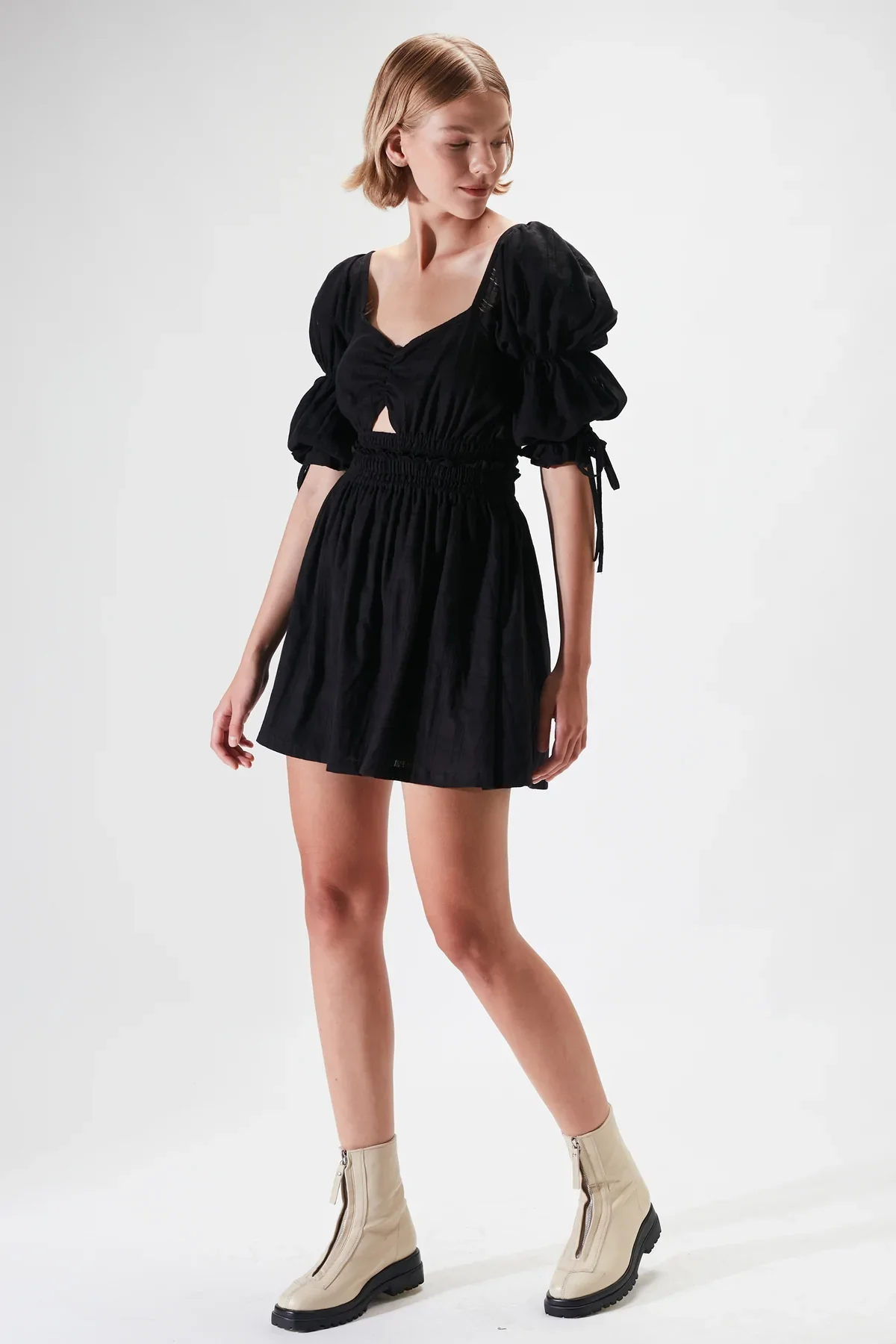 RUE STIIC - Nyla Mini Dress (Black) - Image 3