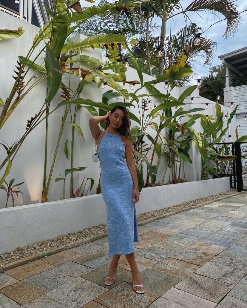 RUE STIIC - Selene Knit Dress (Sky Blue / White) - Image 6