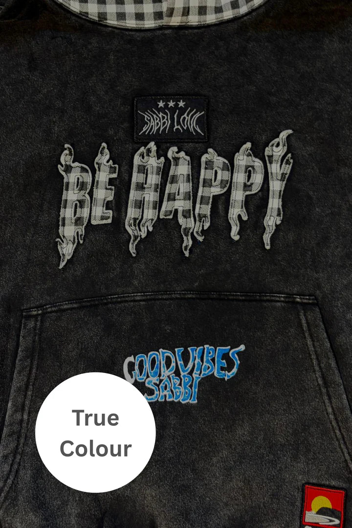 SABBI - THE BE HAPPY GINGHAM HOODIE - Image 5