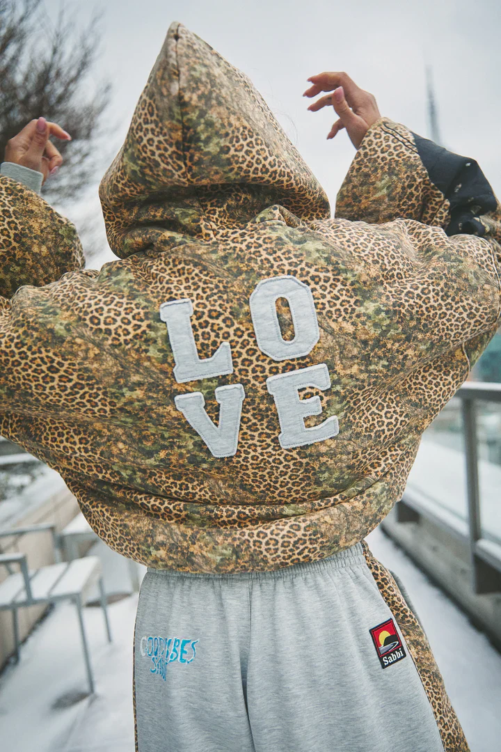 SABBI - THE BE HAPPY LEOPARD PADDED BOMBER 3 - Image 2
