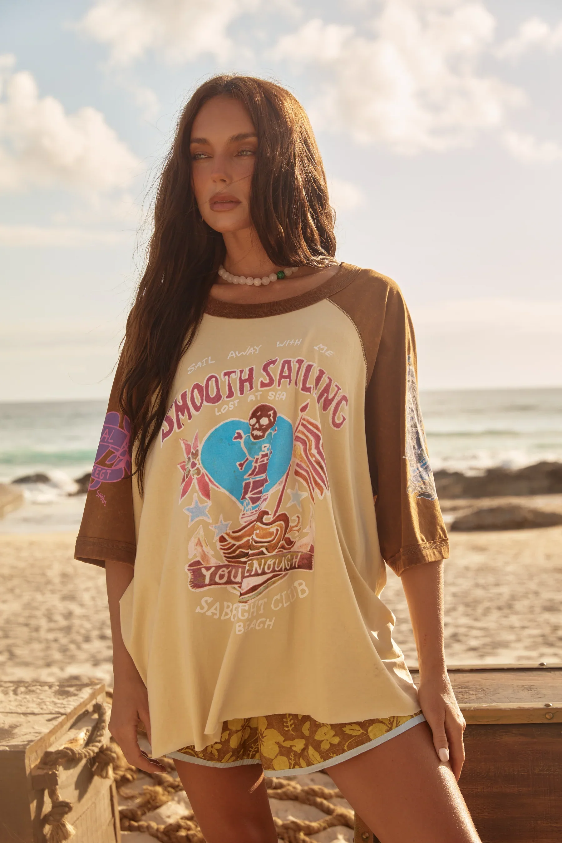 SABBI - THE BE YOU RAGLAN TEE (BROWN) - Image 2