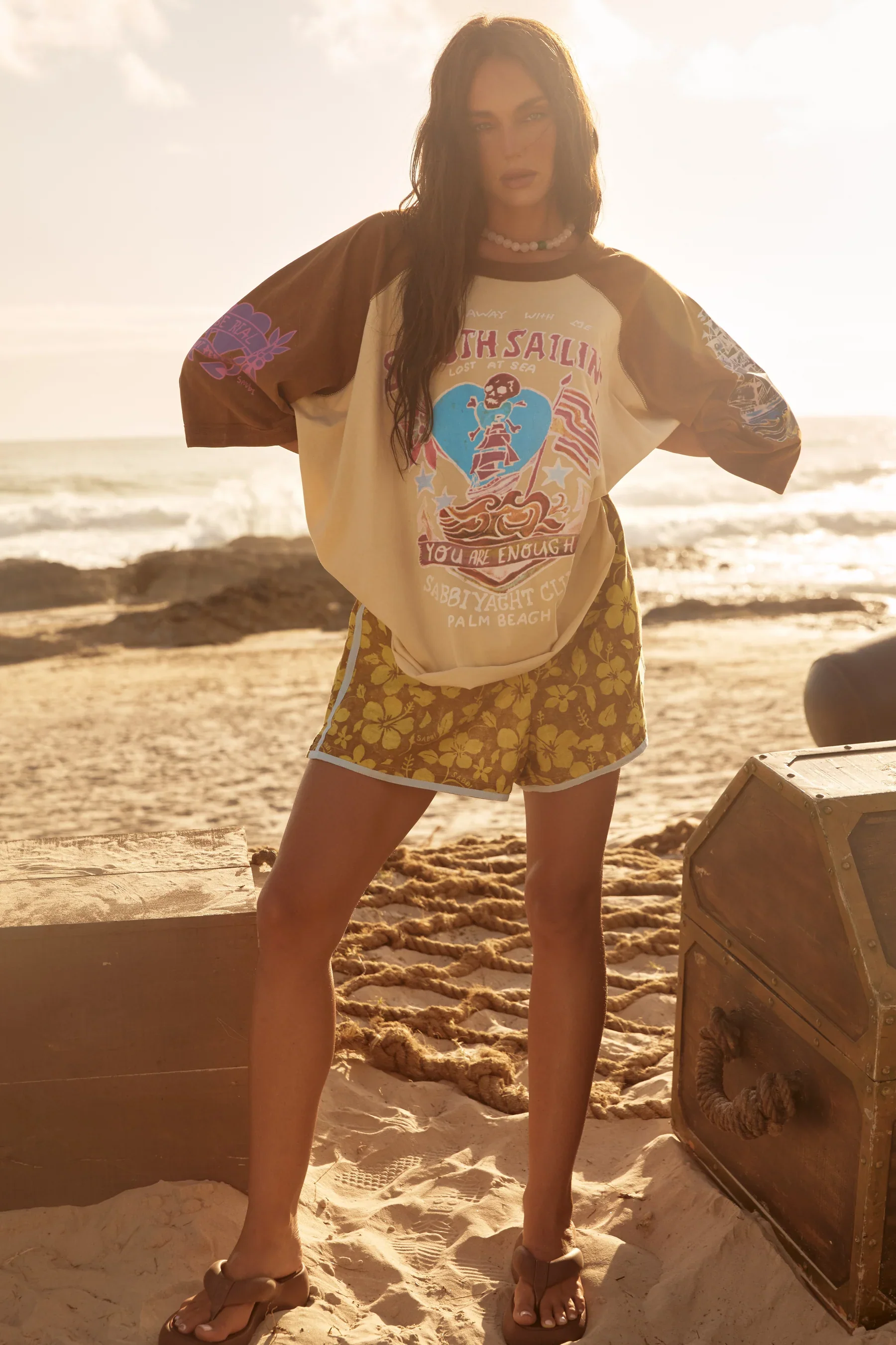 SABBI - THE BE YOU RAGLAN TEE (BROWN) - Image 3