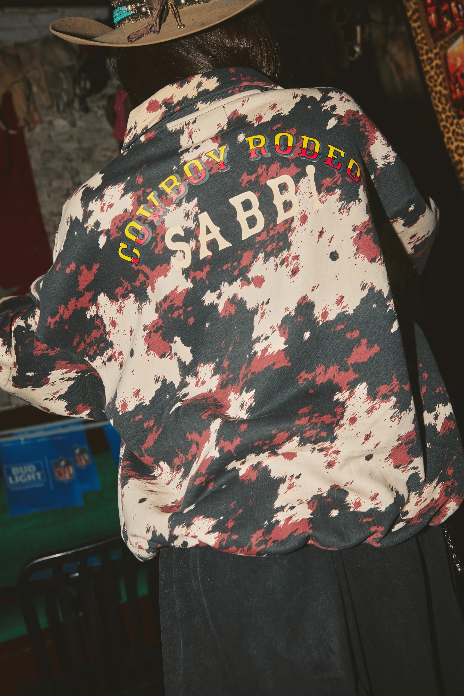 SABBI - THE COW PRINT COLLARED SWEATER - Image 2
