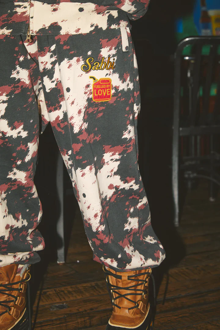SABBI - THE COW PRINT CUFFED SWEAT PANTS - Image 3