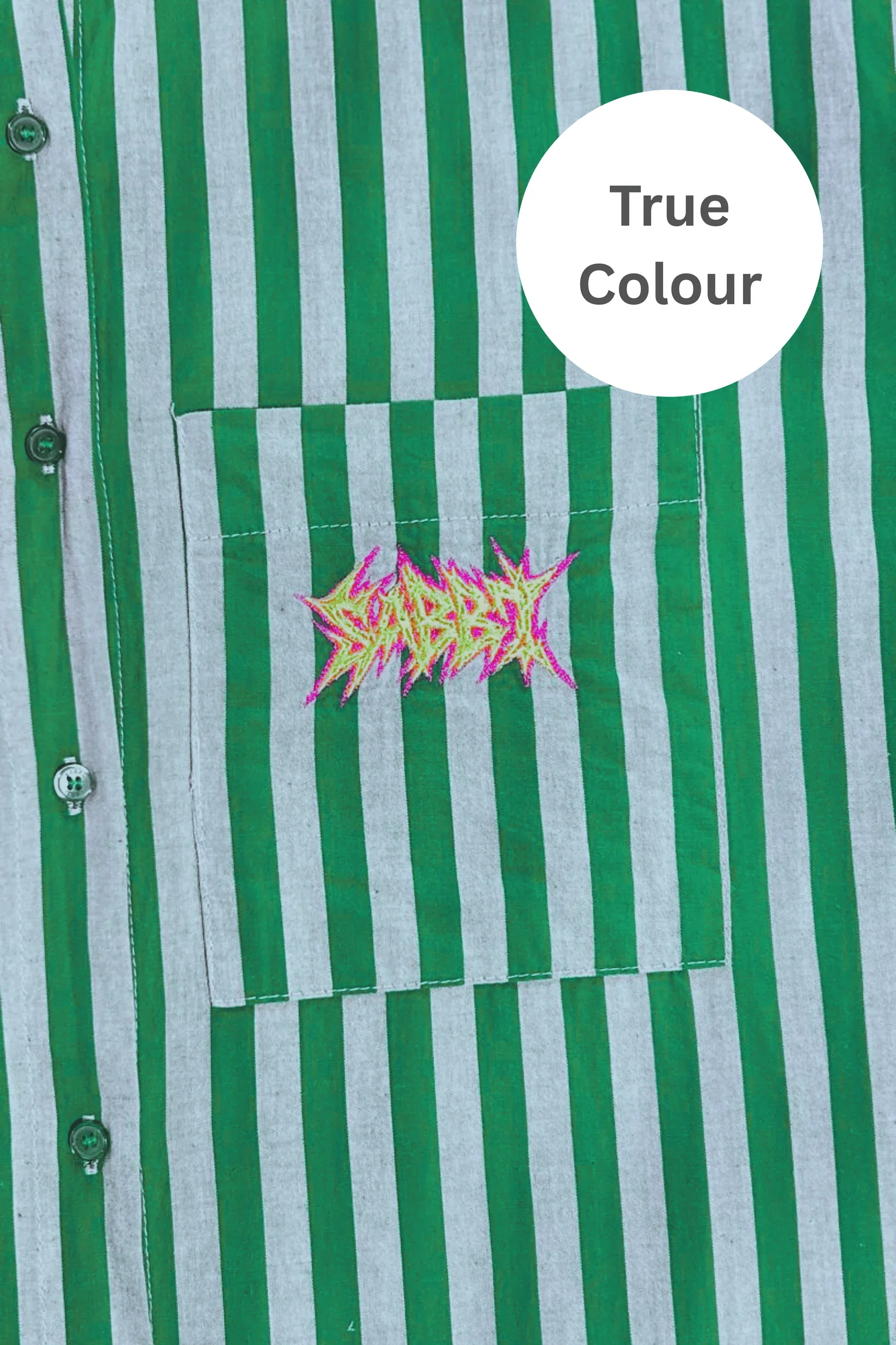 SABBI - THE DON JULIO SEAS THE DAY SHIRT (BLUE / GREEN STRIPE) - Image 6