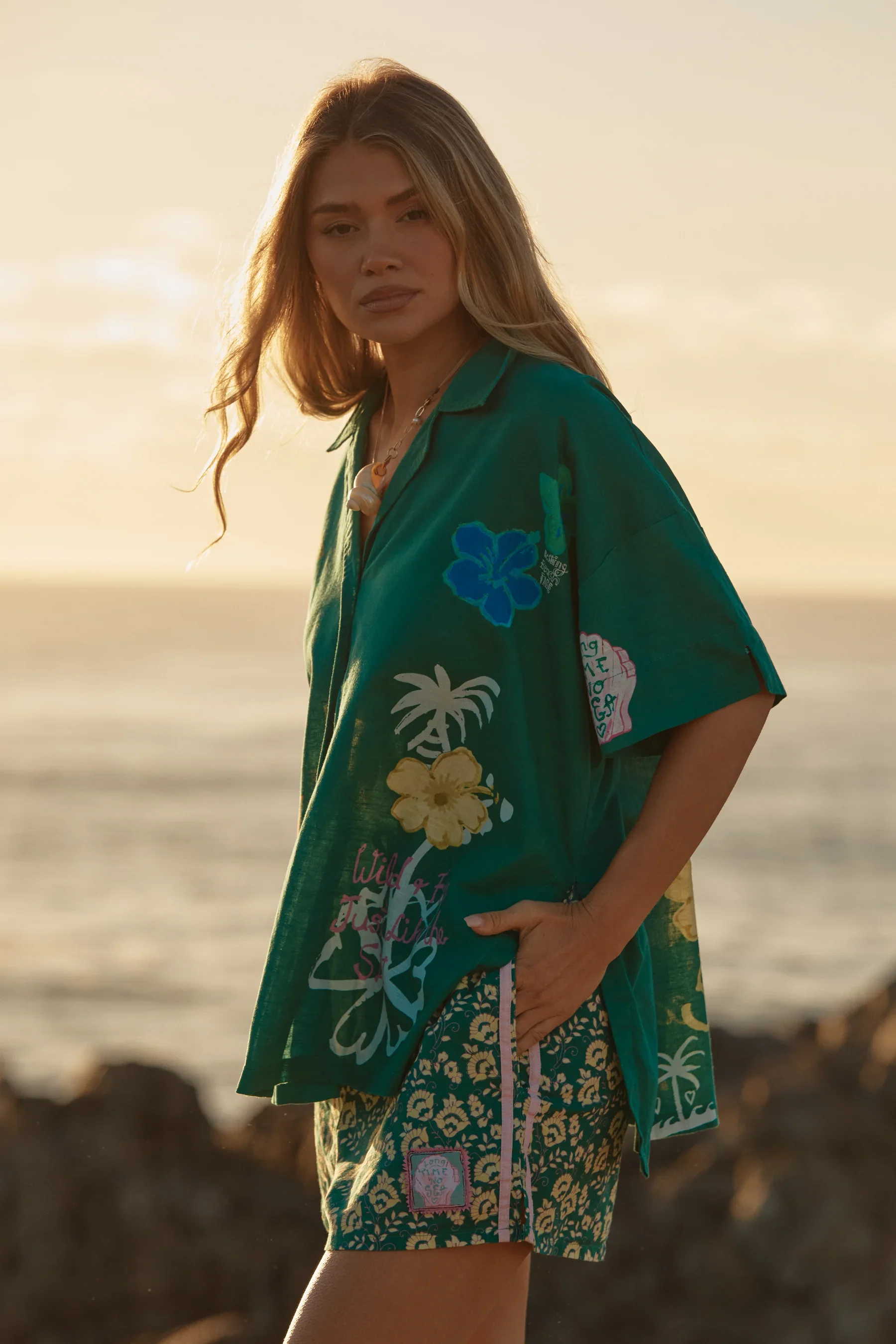 SABBI - THE PATRON SHIRT SEAS THE DAY (GREEN) - Image 3