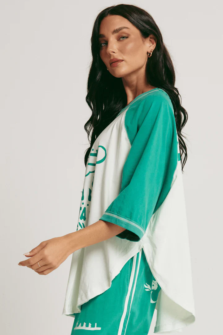 SABBI - THE RAGLAN MARGIE TEE (GREEN) - Image 3