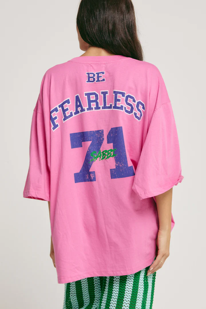 SABBI - THE VERY OVERSIZED DREAM BIG BEADED TEE (PINK) - Image 2